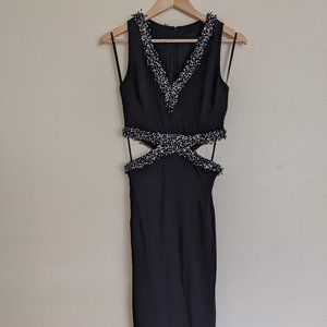 SemSem DANA CUT-OUT DRESS - BLACK